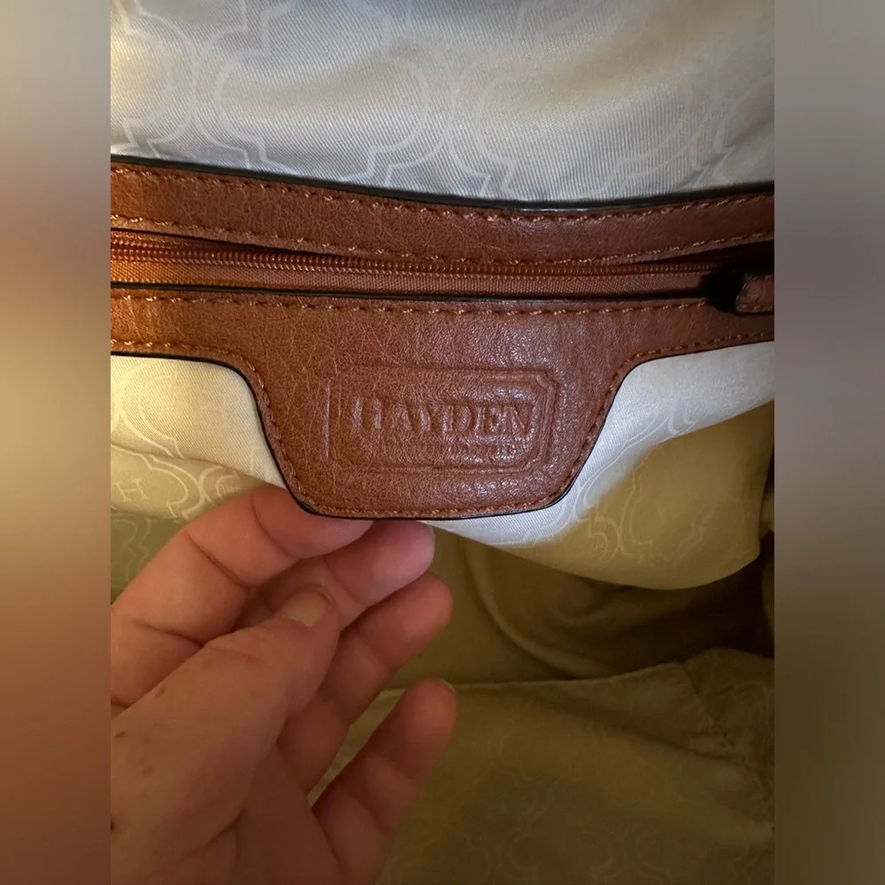 Vintage Hayden Harnett Brown Vegan Leather Satchel